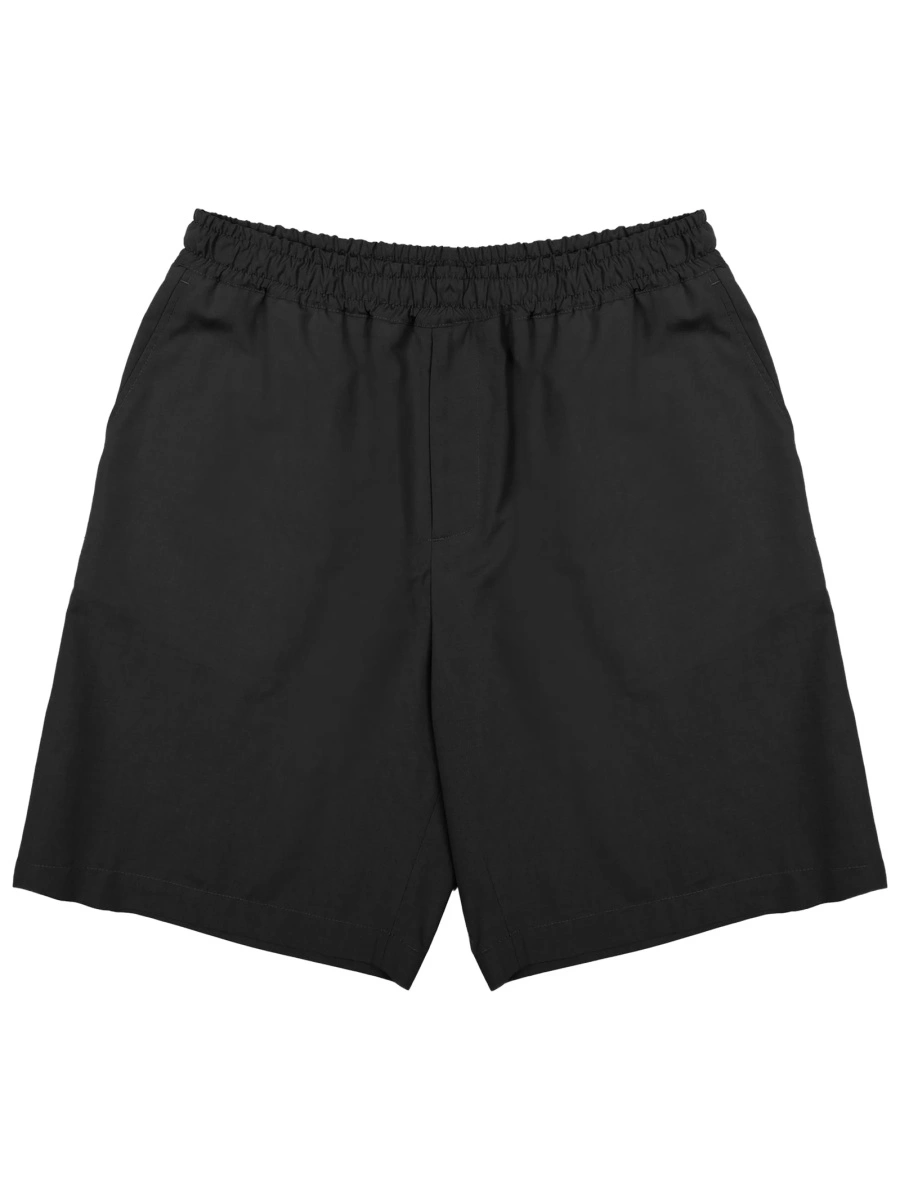 Pantaloni scurti LOW BRAND negri din bumbac si lana - Img 2