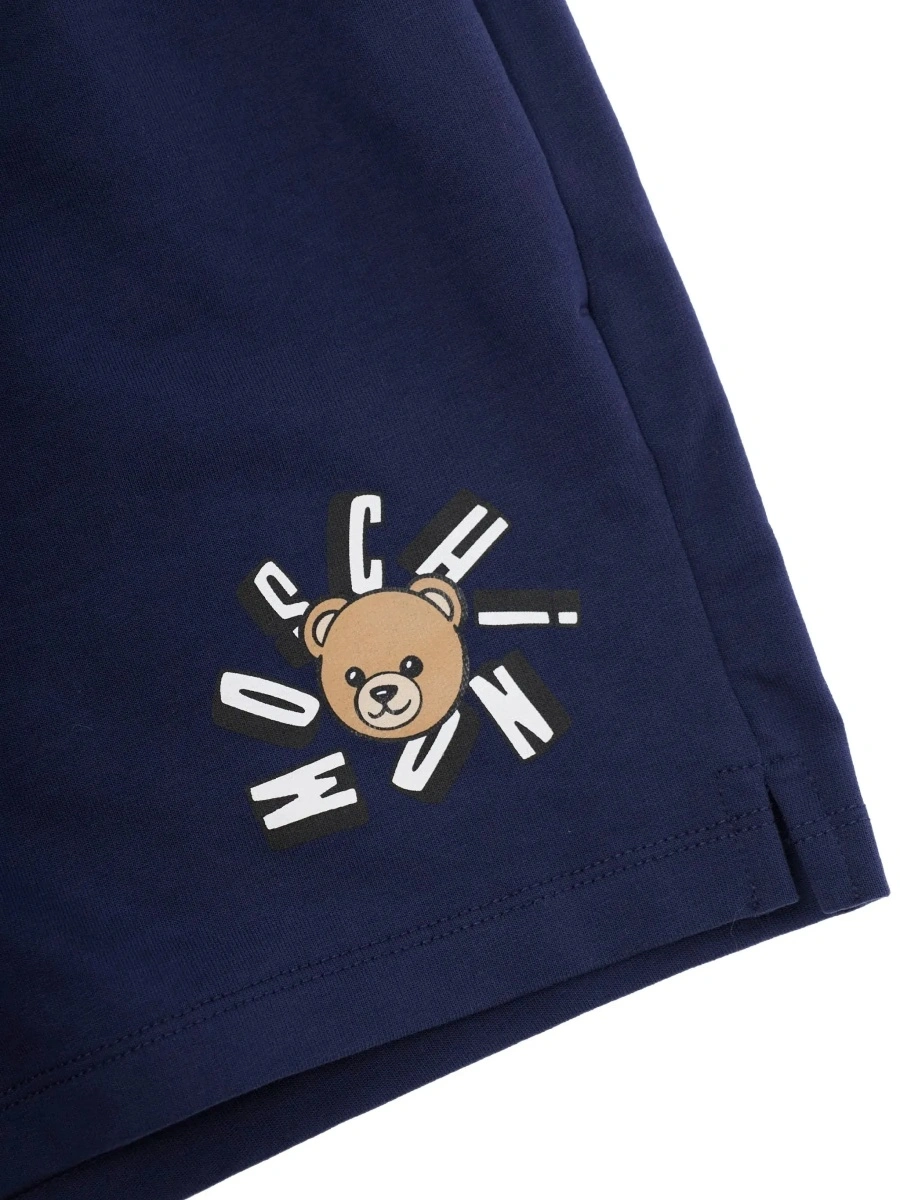Pantaloni scurti MoschinoS albastri din bumbac - Img 5