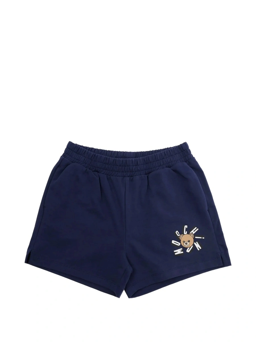 Pantaloni scurti MoschinoS albastri din bumbac - Img 6