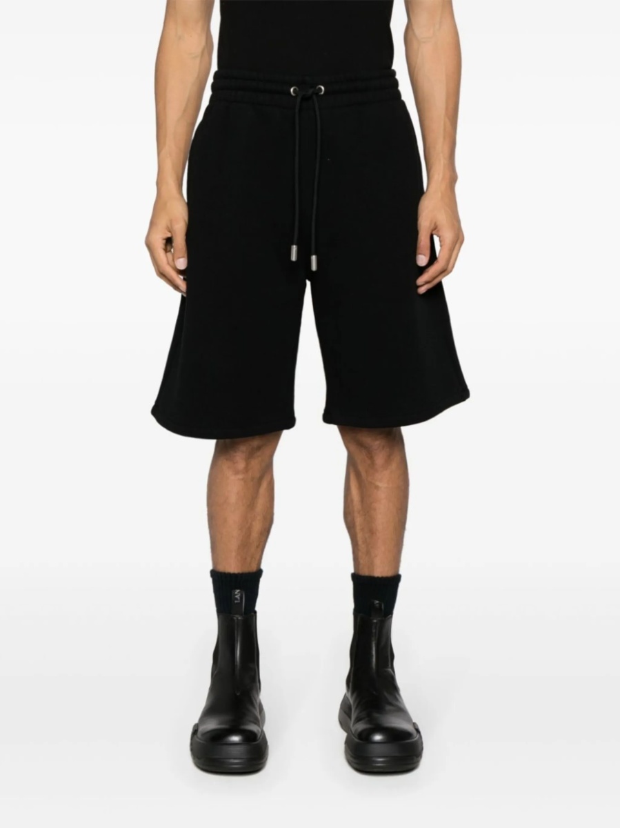 Pantaloni scurti Off-White negri din bumbac organic - Img 3