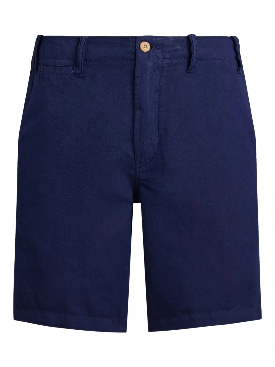 Pantaloni scurti Ralph Lauren albastri din in si bumbac - Img 7