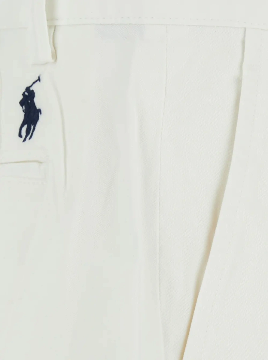 Pantaloni scurti Ralph Lauren albi din bumbac - Img 2