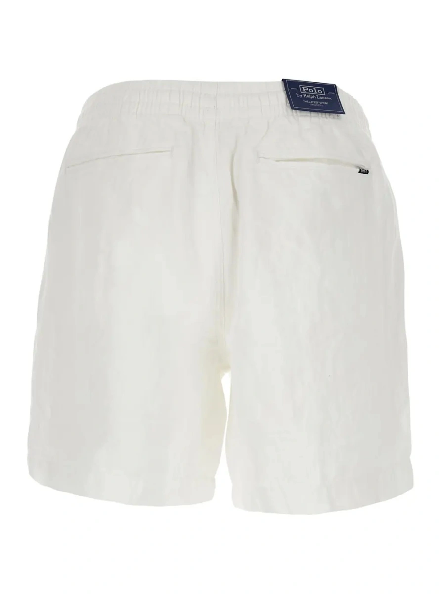 Pantaloni scurti Ralph Lauren albi din in - Img 2
