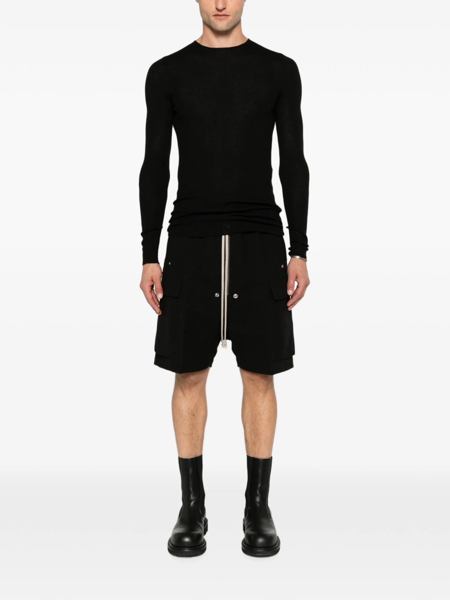 Pantaloni scurti Rick Owens negri - Img 2