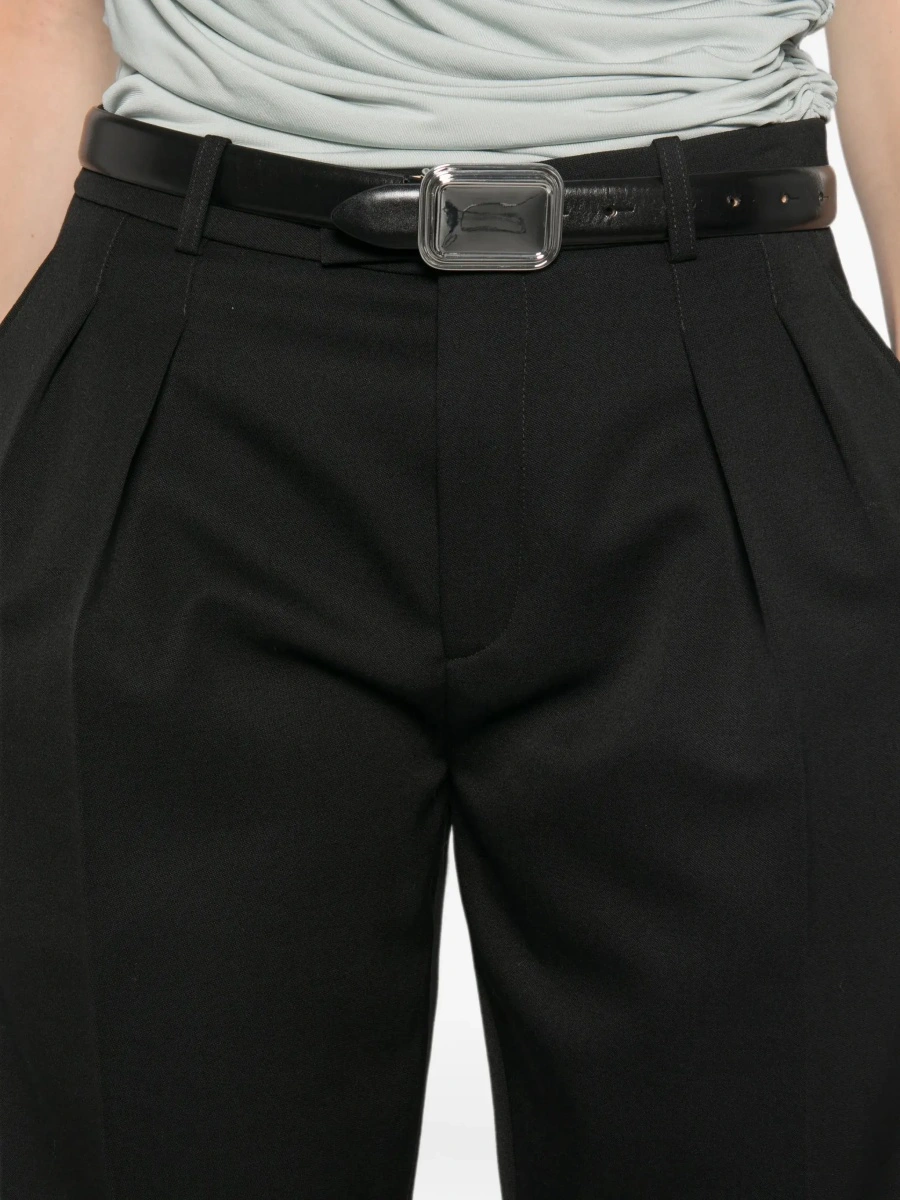 Pantaloni scurti Saint Laurent negri din lana - Img 7
