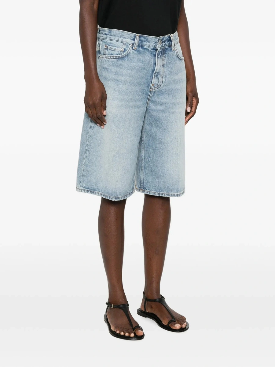 Pantaloni scurti TOTEME albastri din denim - Img 5