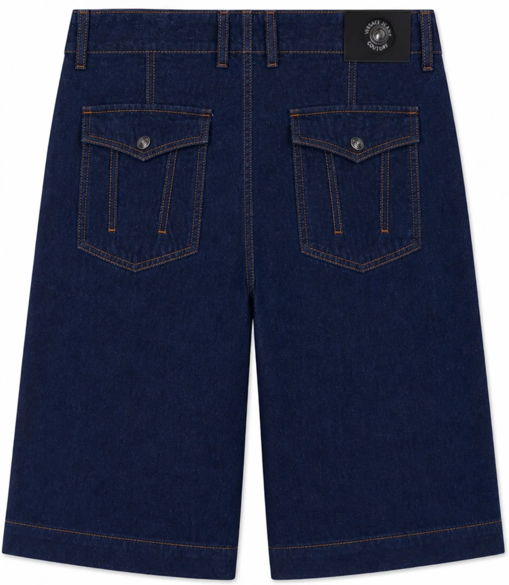 Pantaloni Shorts In Denim Di Cotone - Img 3