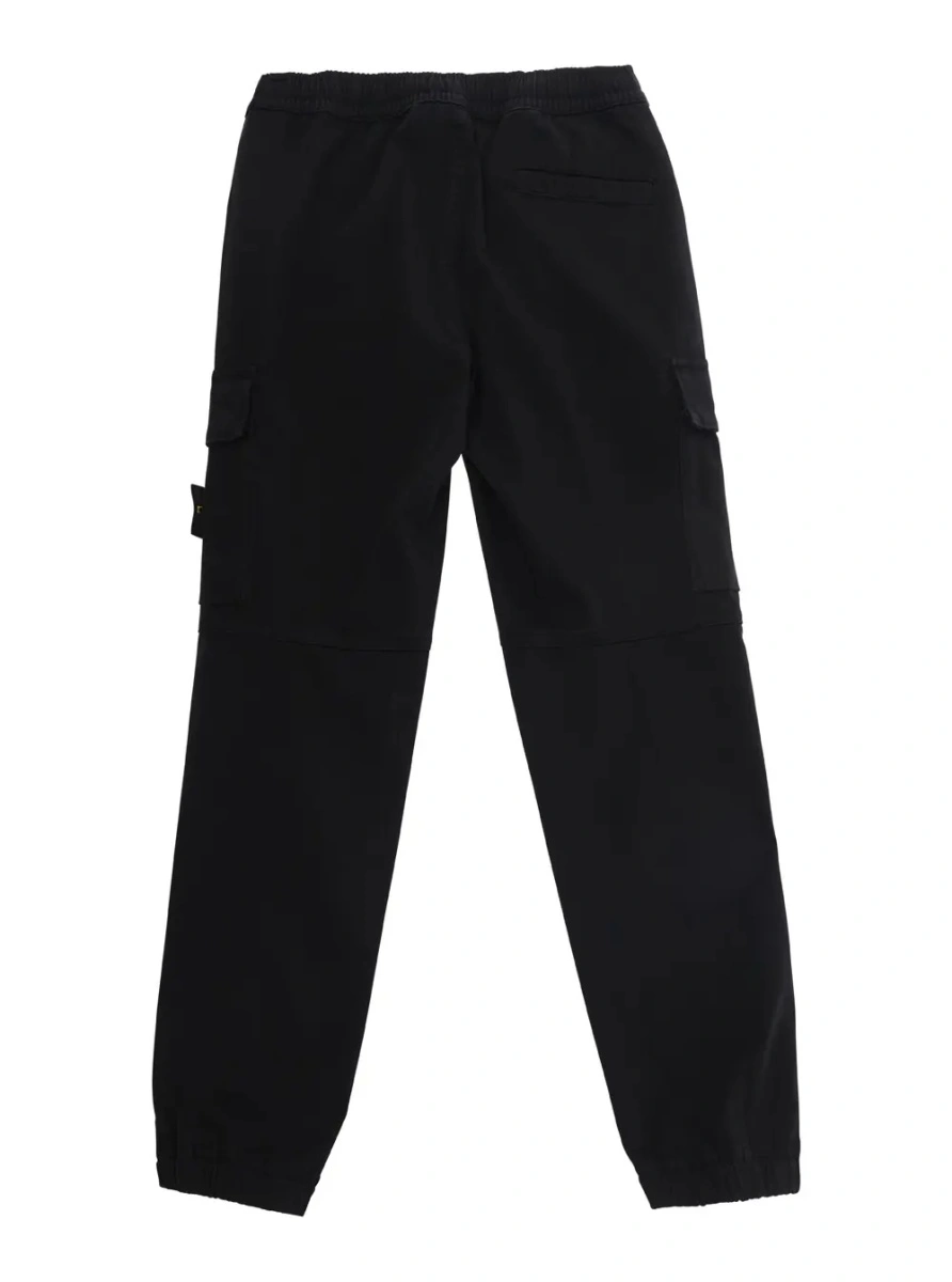 Pantaloni Stone Island negri din bumbac - Img 2
