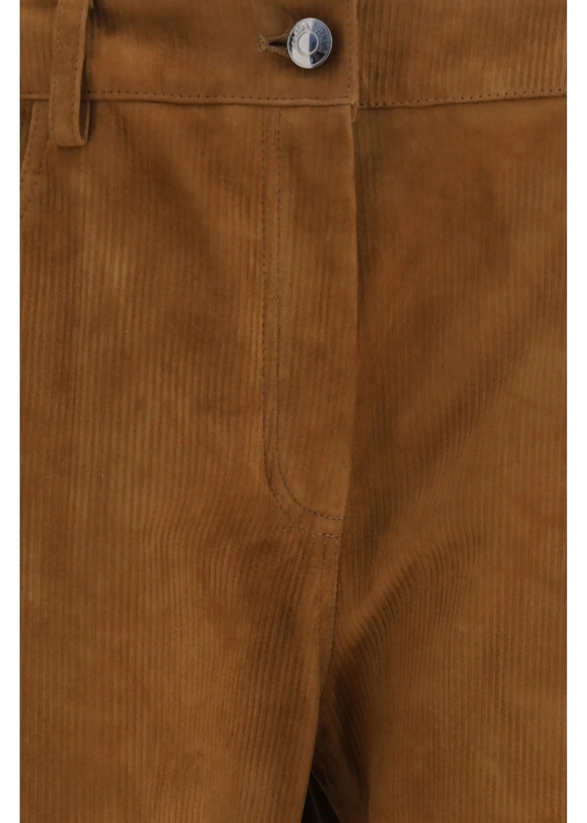 Pantaloni Straight-leg corduroy-effect leather Pants - Img 3