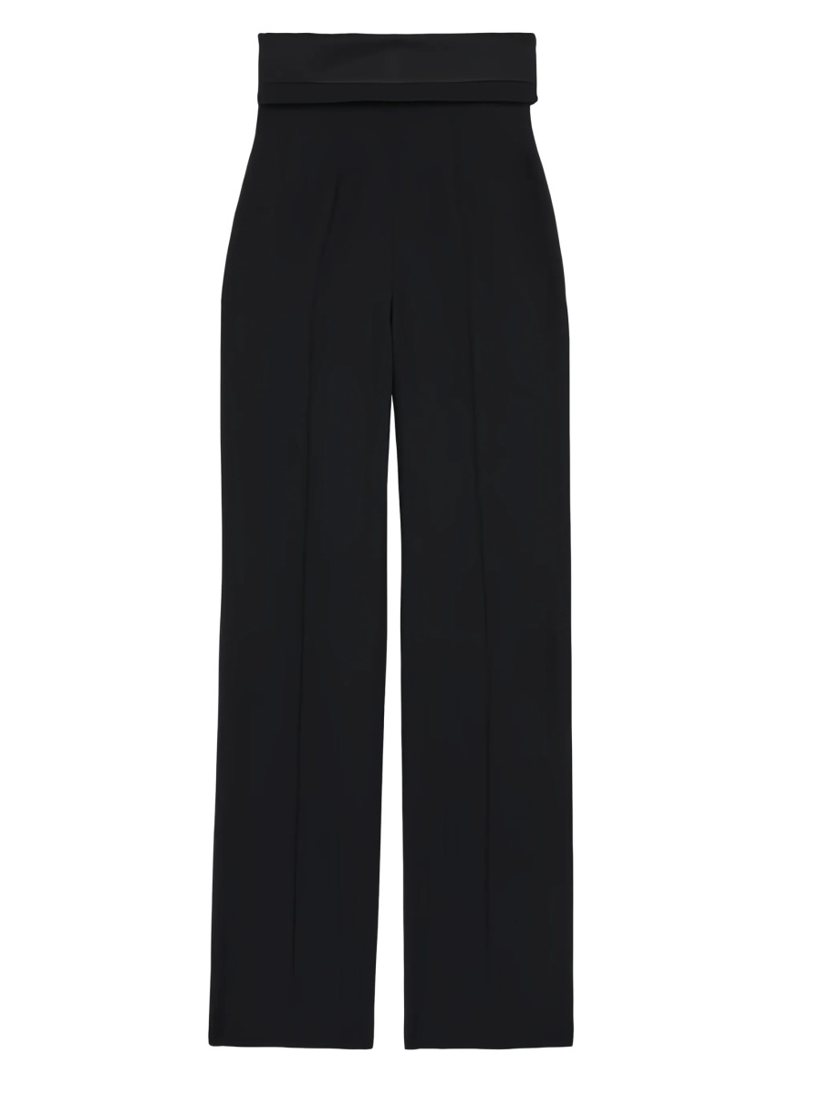 Pantaloni talie inalta Alexander McQueen negri - Img 2