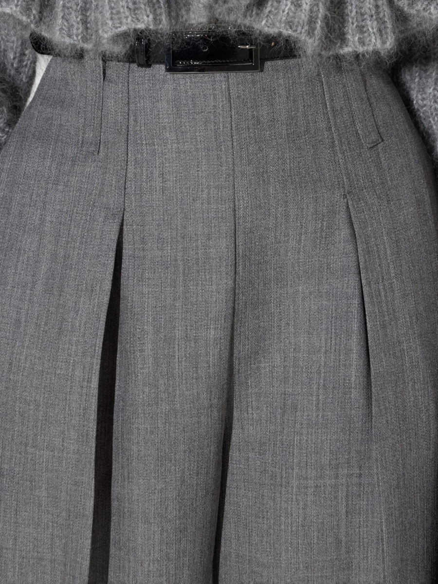 Pantaloni talie inalta Elisabetta Franchi gri - Img 5