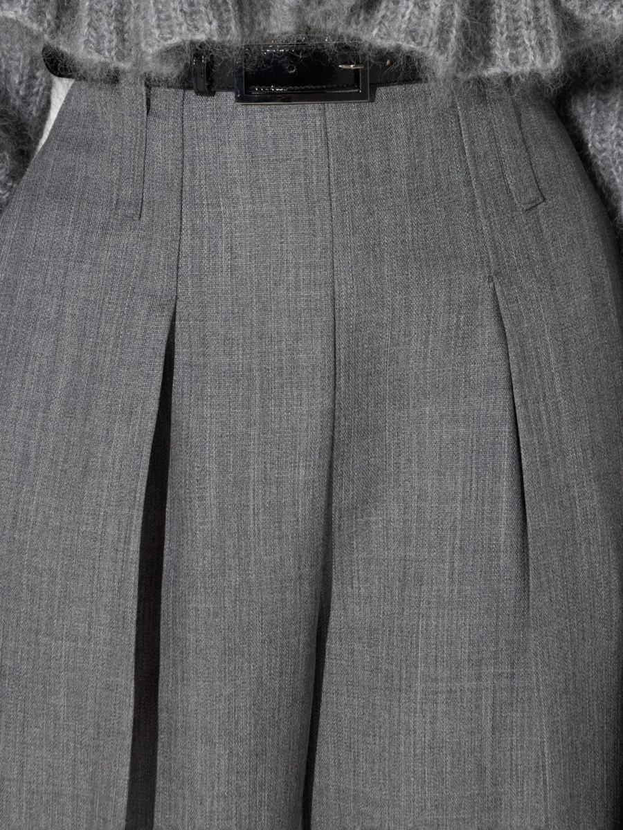 Pantaloni talie inalta Elisabetta Franchi gri - Img 5