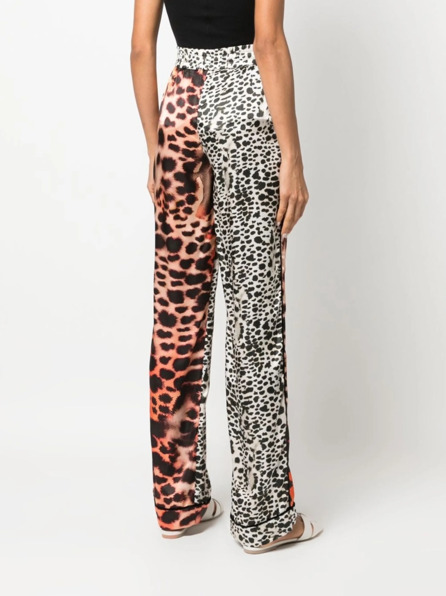 Pantaloni talie inalta Roberto Cavalli neutri - Img 4