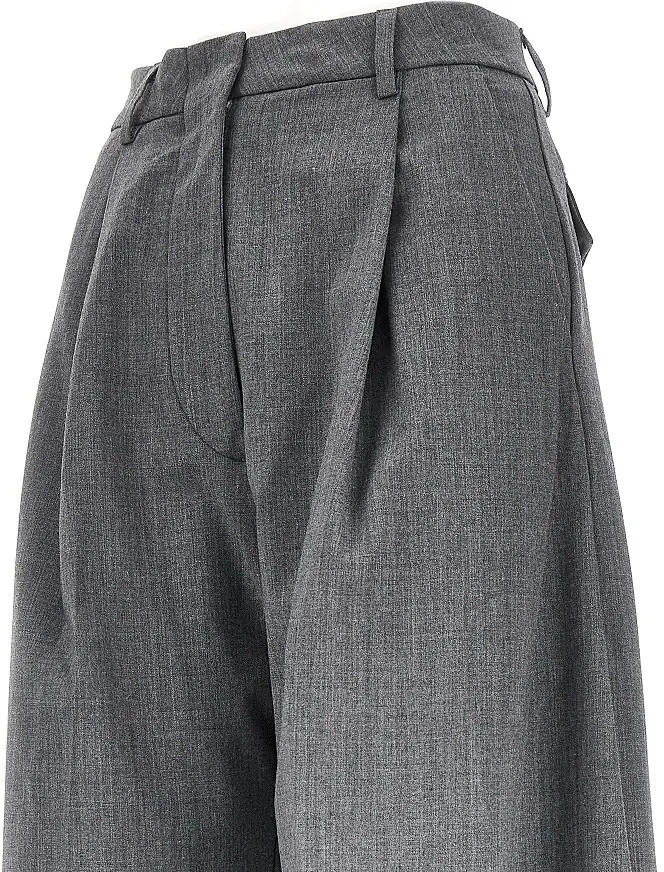 Pantaloni The Latest gri din lana - Img 2