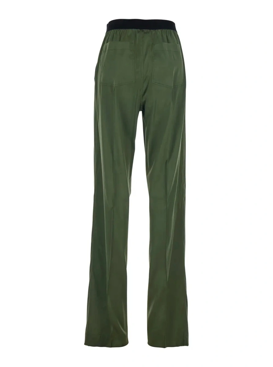 Pantaloni Tom Ford verzi din matase - Img 2