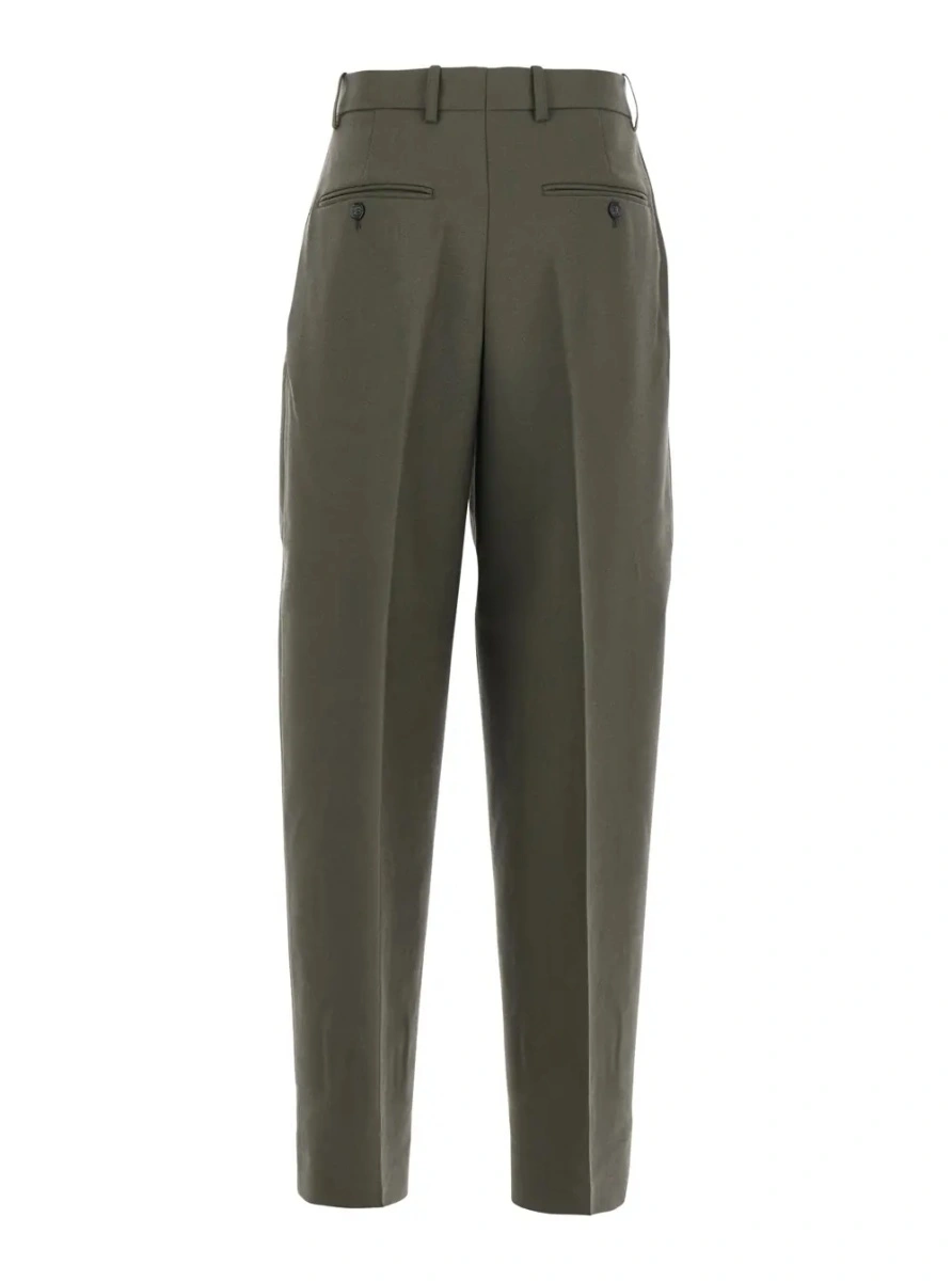 Pantaloni TOTEME verzi din lana - Img 2