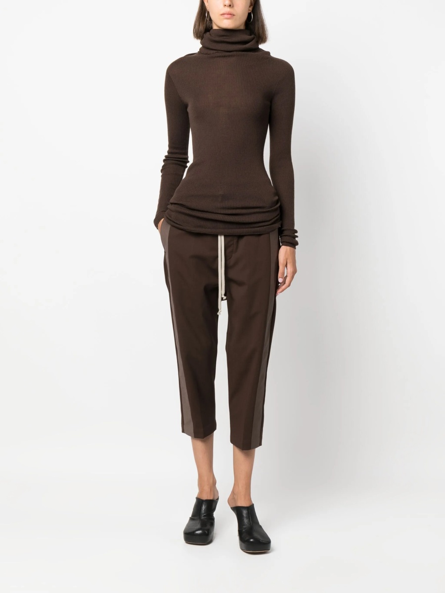 Pantaloni trei sferturi Rick Owens maro - Img 2