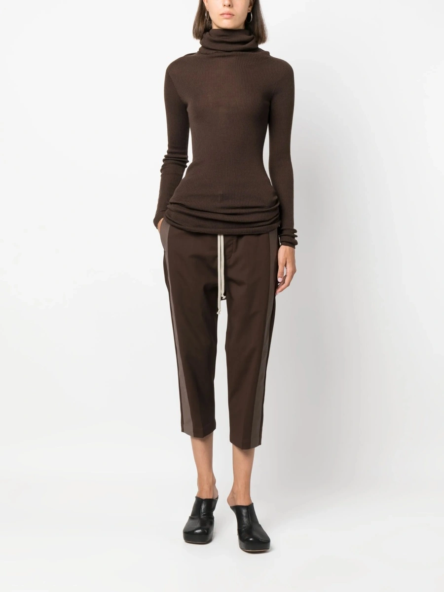 Pantaloni trei sferturi Rick Owens maro - Img 2