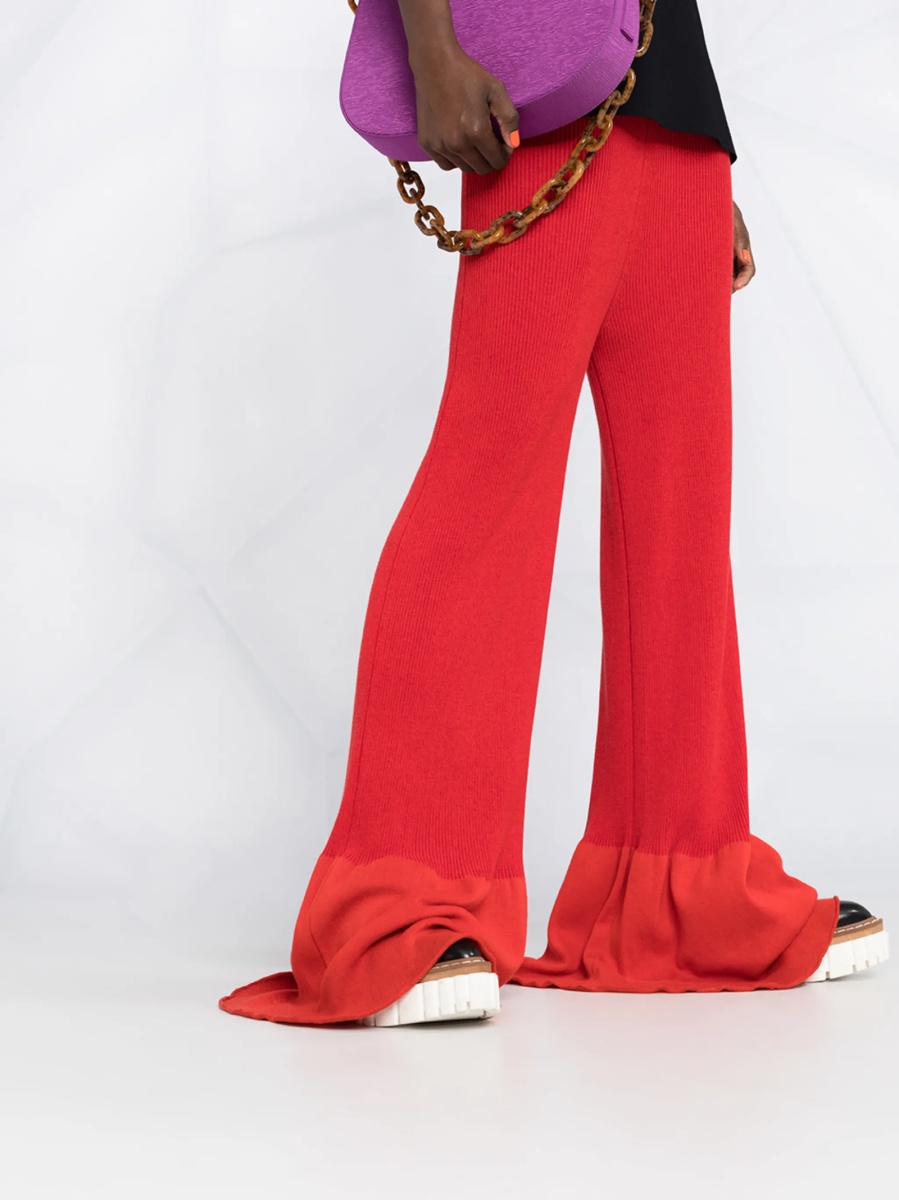 Pantaloni tricotati Stella McCartney rosii - Img 3
