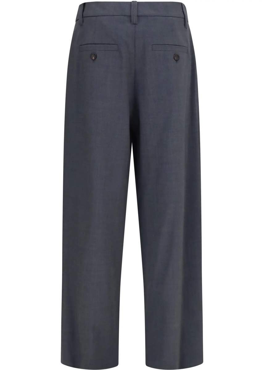 Pantaloni Tropical wool tailored Pants with Monili detail - Img 2