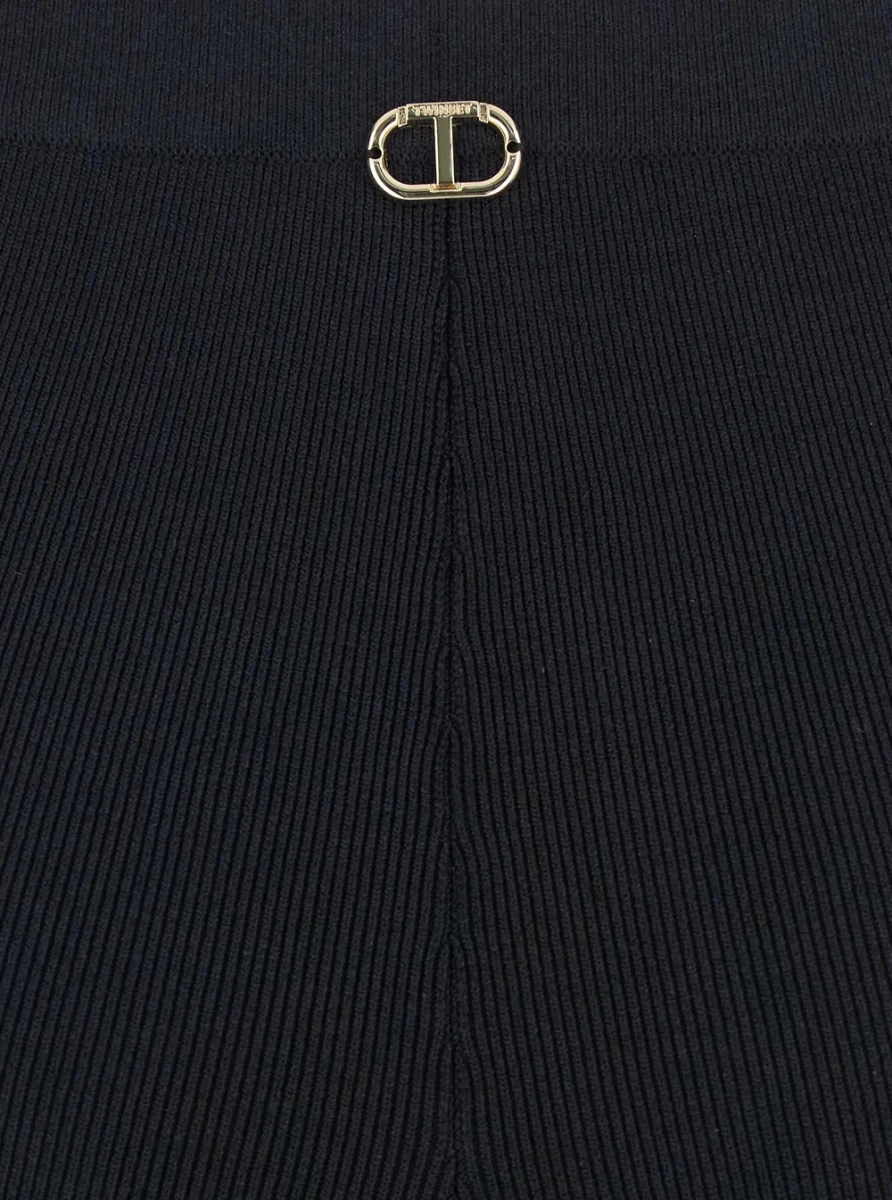 Pantaloni TWINSET negri din vascoza - Img 3