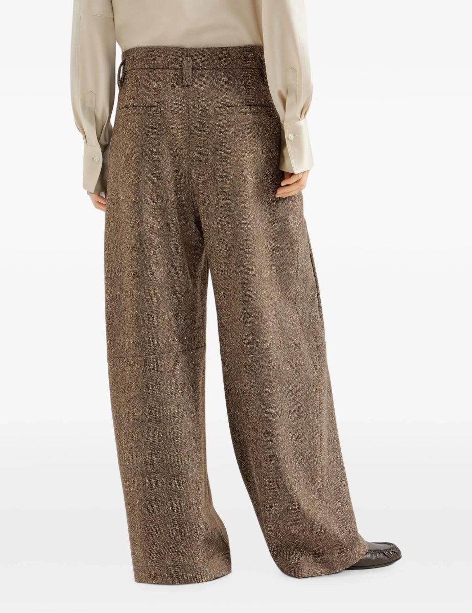 Pantaloni Virgin wool palazzo Pants with Monili detail - Img 7