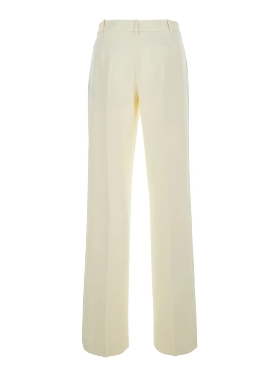Pantaloni White Flared Pants with Front Pleats in Tech Fabric for Women - Img 2