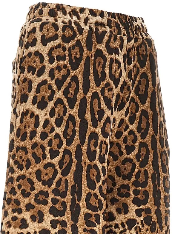 Pantaloni Wide-leg pants with leopard-print - Img 2
