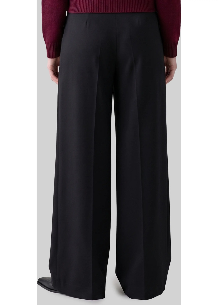 Pantaloni Wide-Leg Stretch Canvas Trousers - Img 3