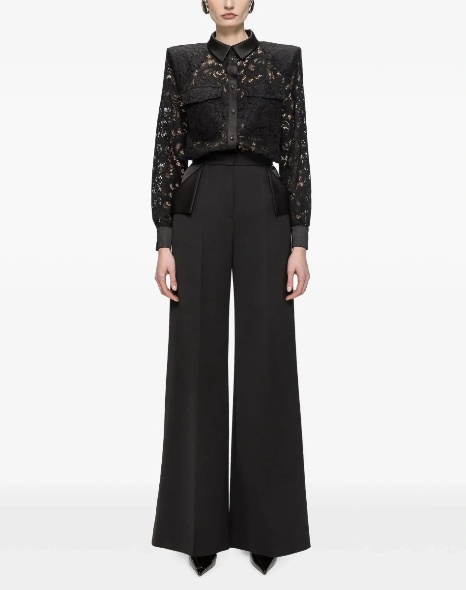 Pantaloni Wide-leg wool-blend Pants - Img 2