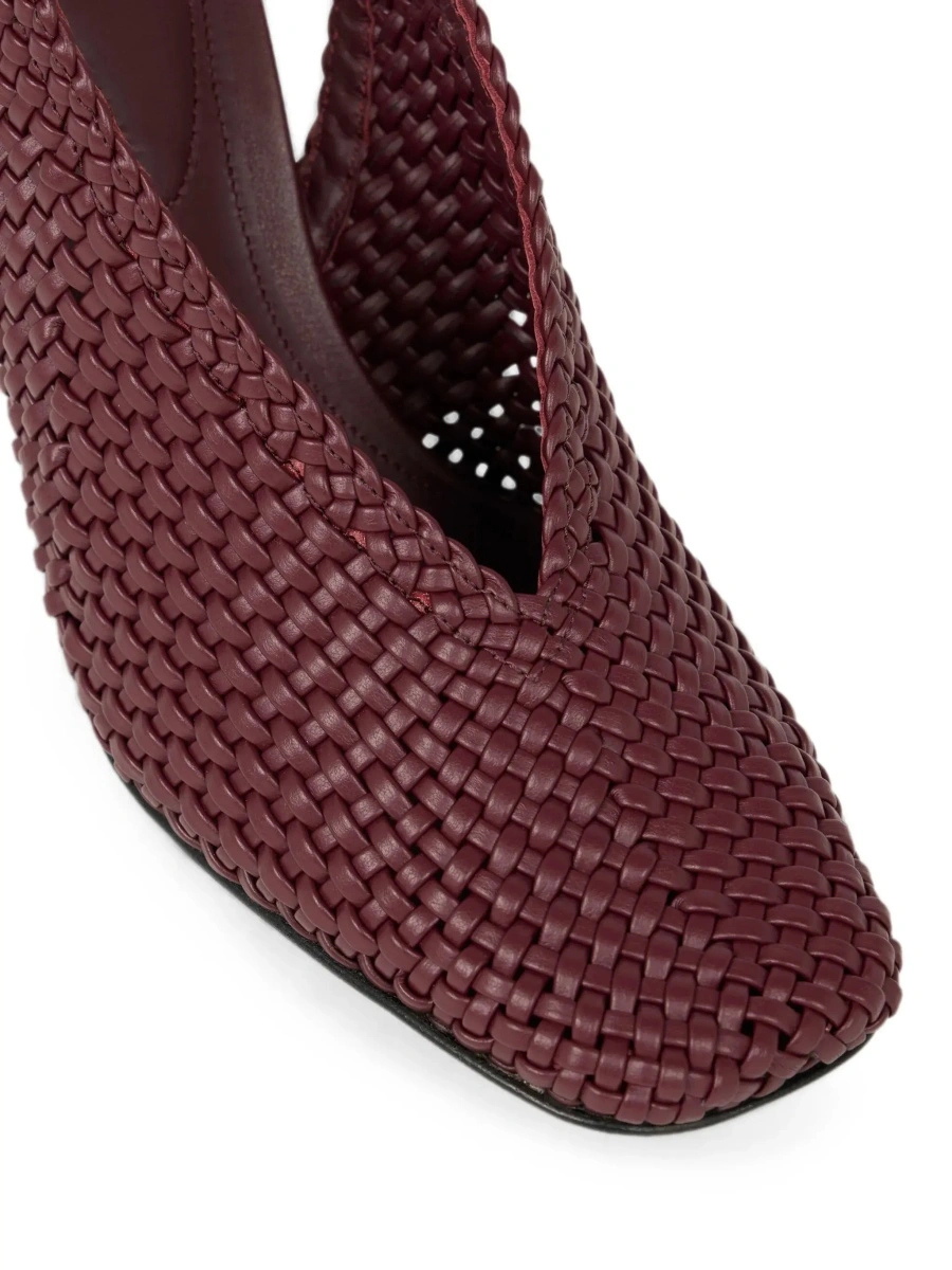 Pantofi 90MM Woven Slingbacks - Img 8