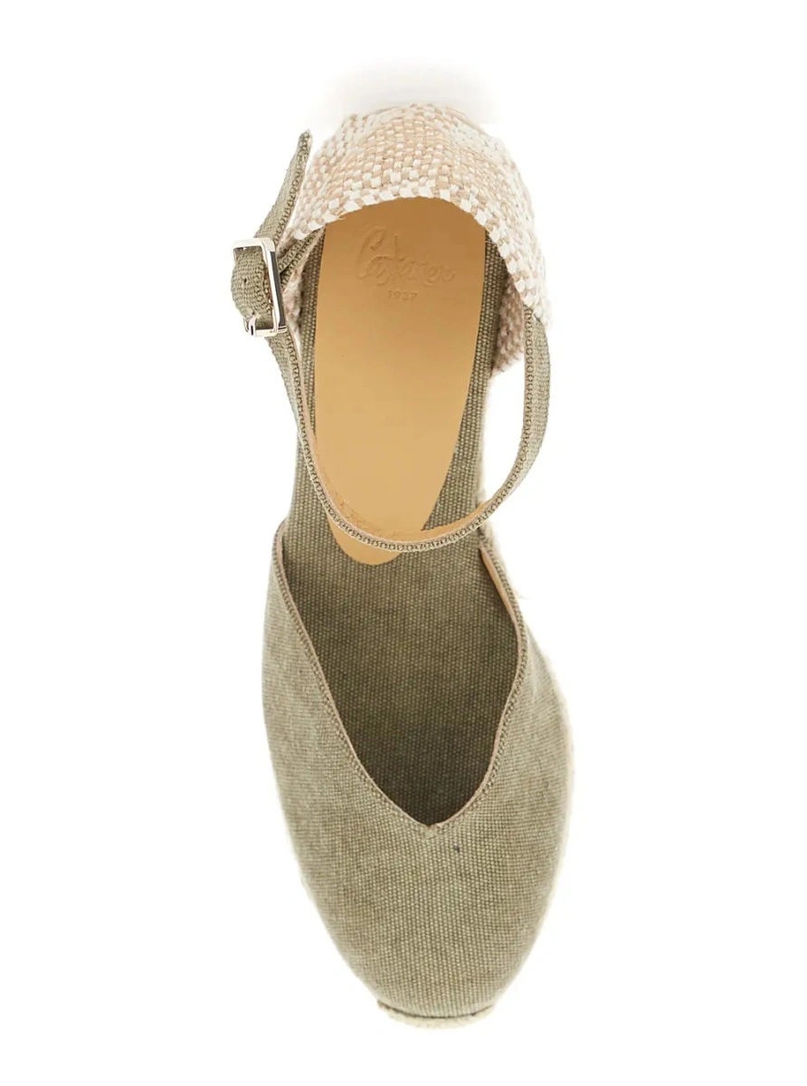 Pantofi cu platforma CASTAÑER verzi din material textil - Img 4
