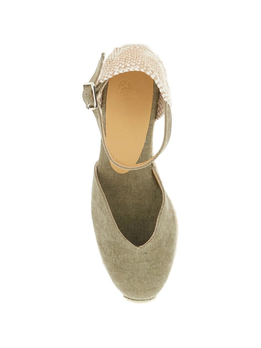 Pantofi cu platforma CASTAÑER verzi din material textil - Img 7
