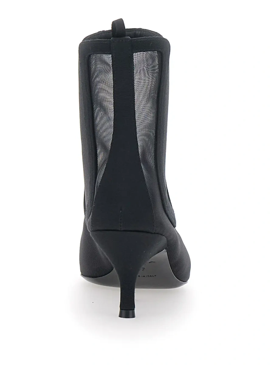 Pantofi cu toc Alaïa negri din piele - Img 4