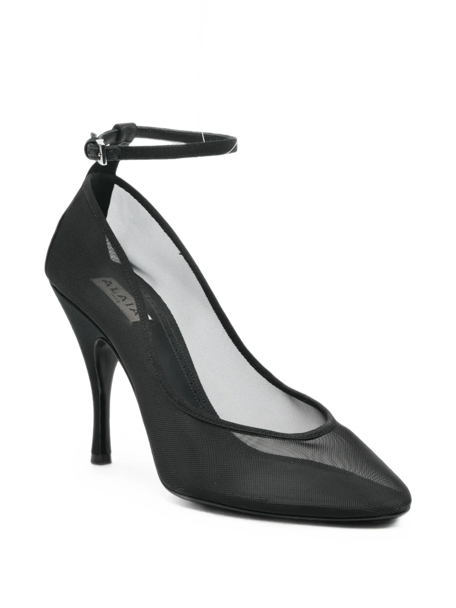 Pantofi cu toc Alaïa negri din piele - Img 5