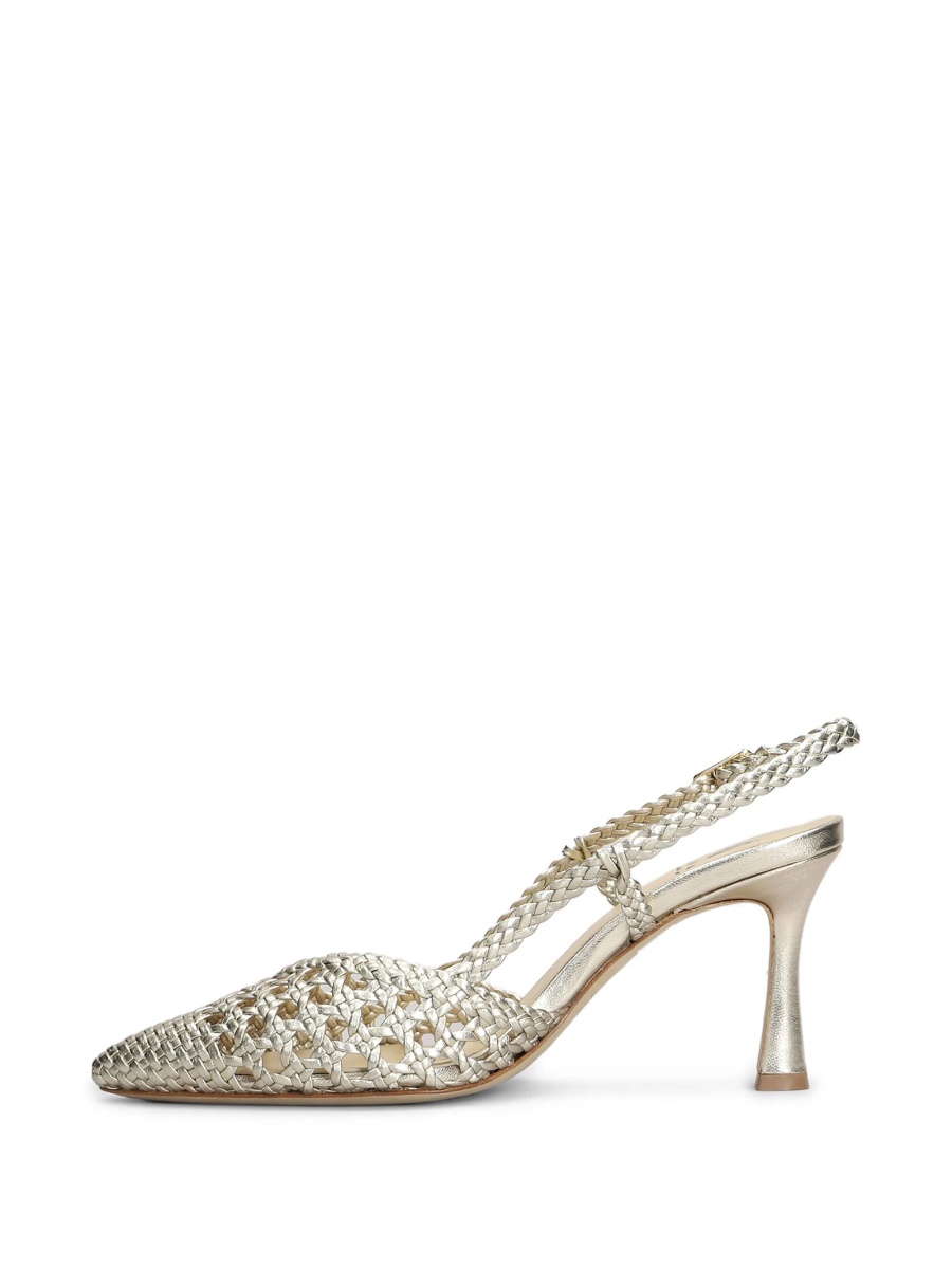 Pantofi cu toc Dolce &amp; Gabbana argintii din piele - Img 4