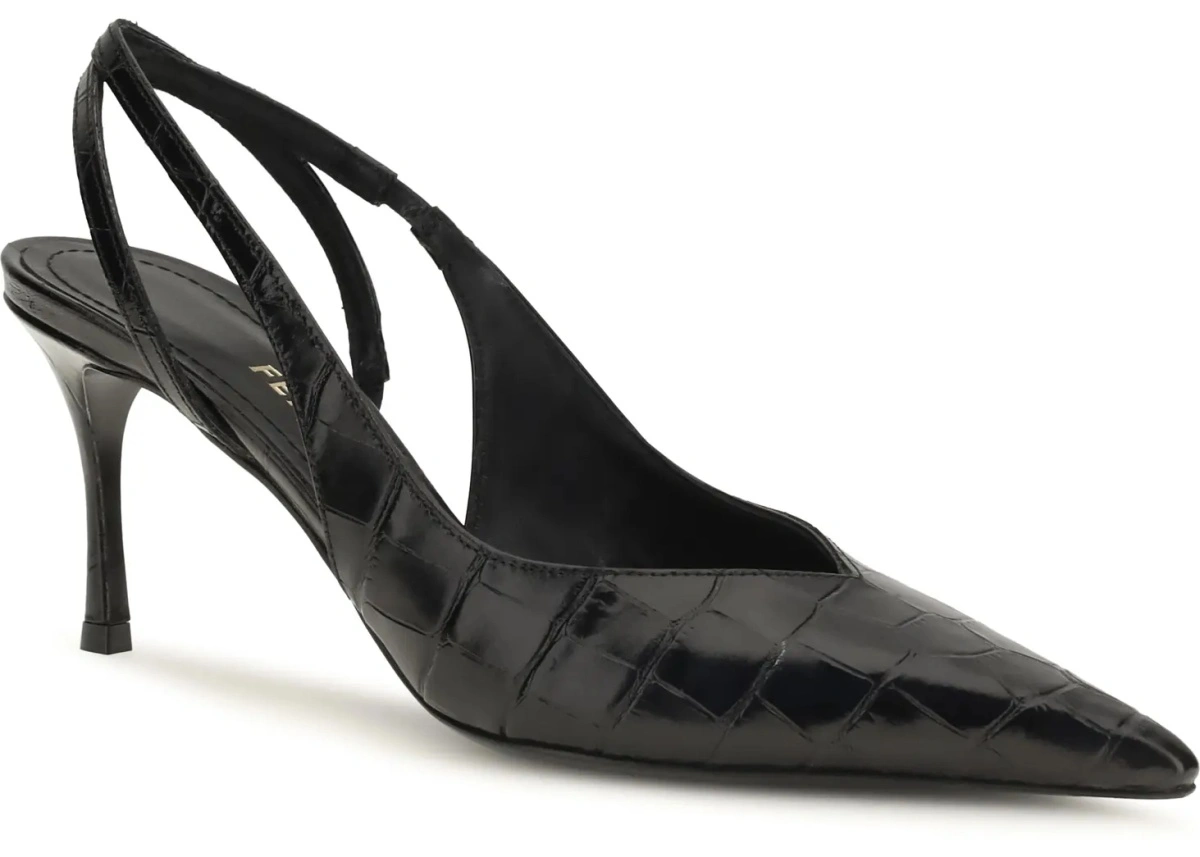 Pantofi cu toc Ferragamo negri din piele - Img 2