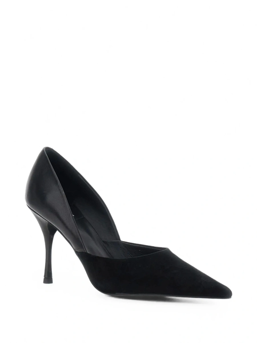 Pantofi cu toc Jeffrey Campbell negri din piele intoarsa - Img 5