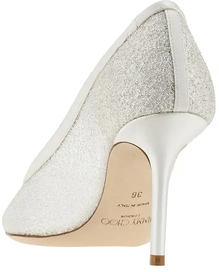 Pantofi cu toc Jimmy Choo albi 'Love' - Img 3