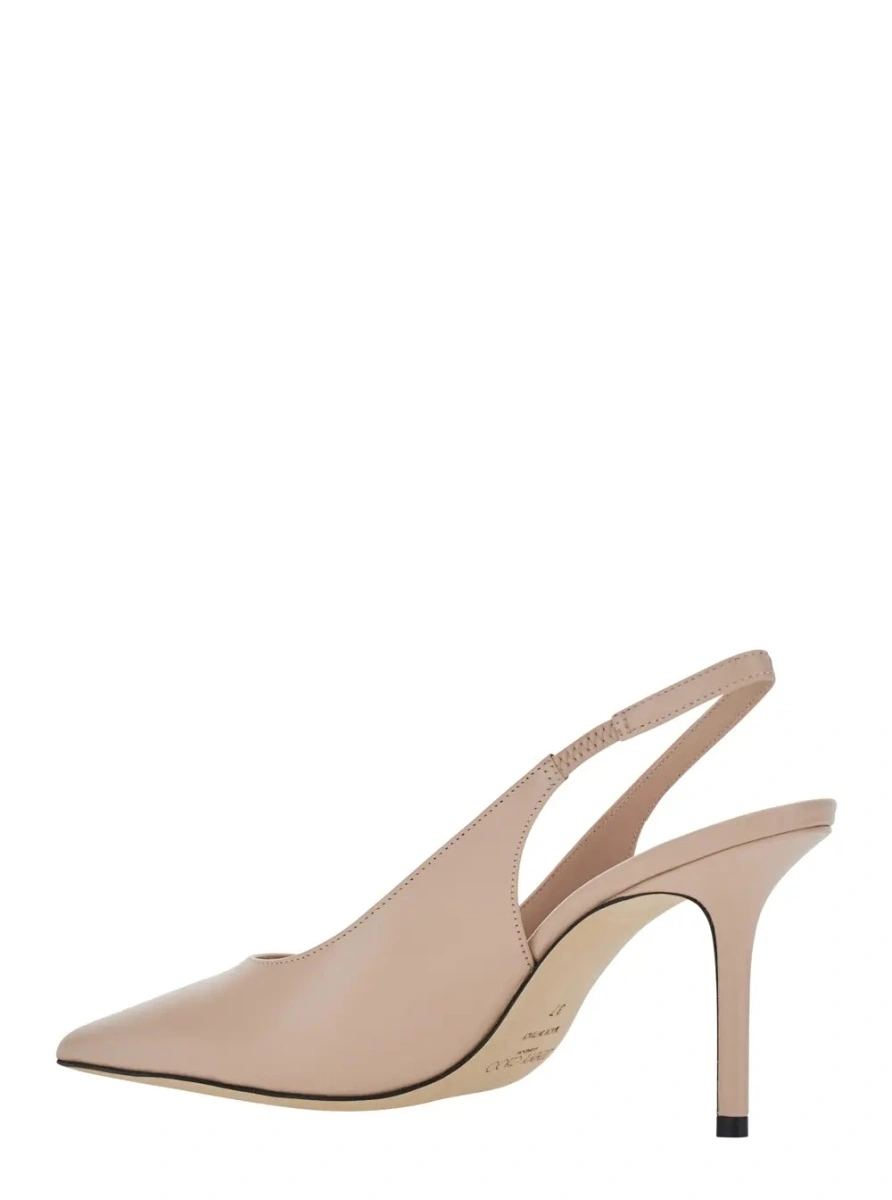Pantofi cu toc Jimmy Choo bej din piele - Img 3