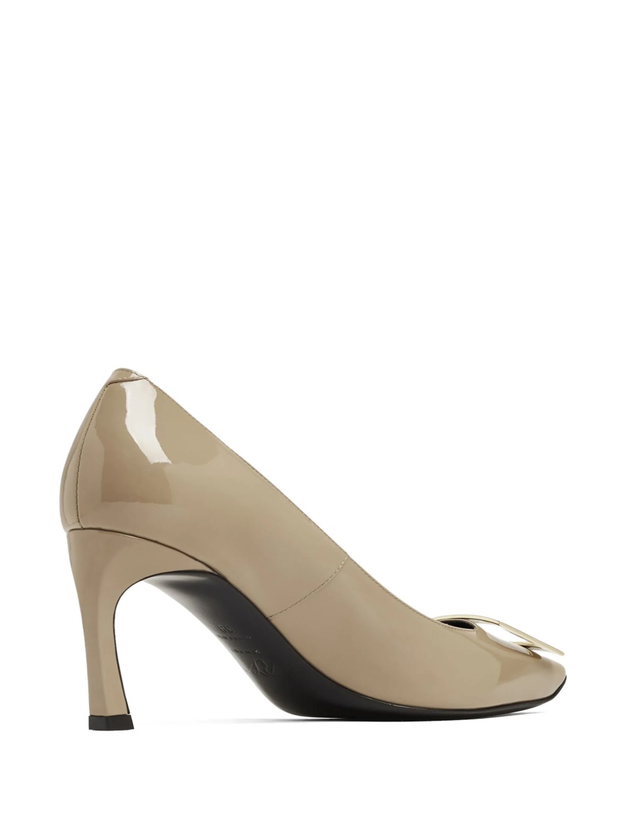 Pantofi cu toc Roger Vivier neutri din piele - Img 3
