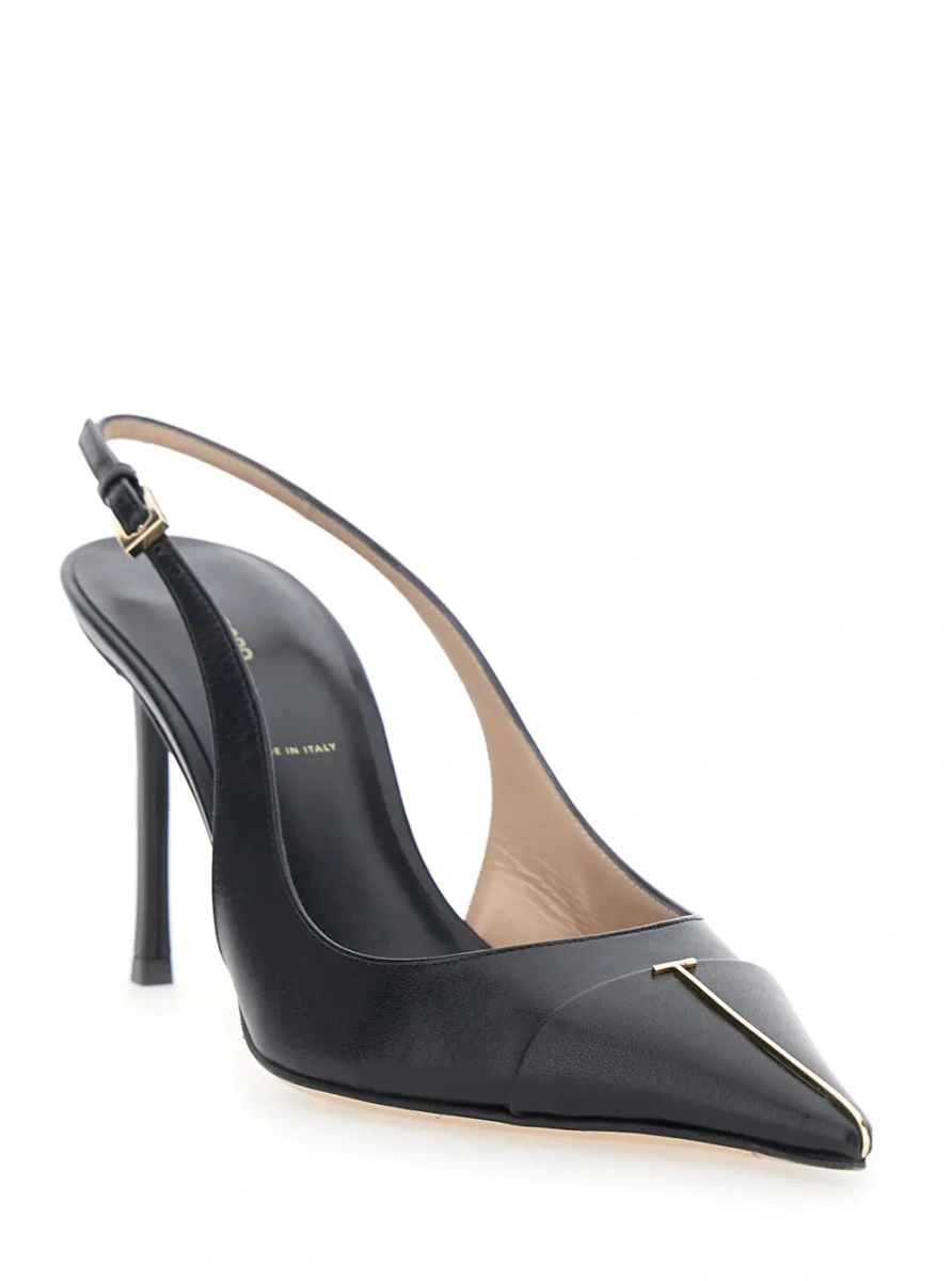 Pantofi cu toc Tom Ford negri din piele - Img 2