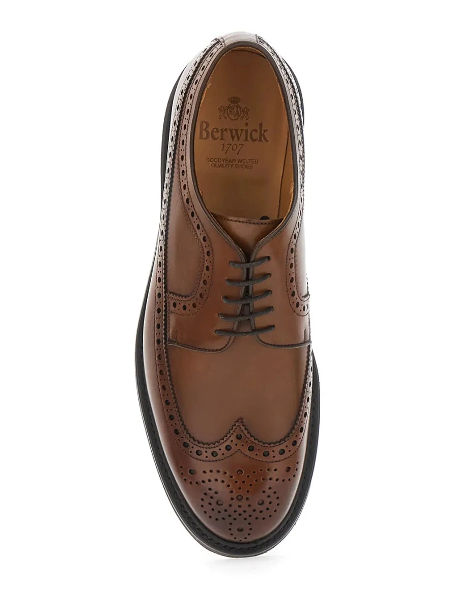 Pantofi eleganti BERWICK maro din piele - Img 4