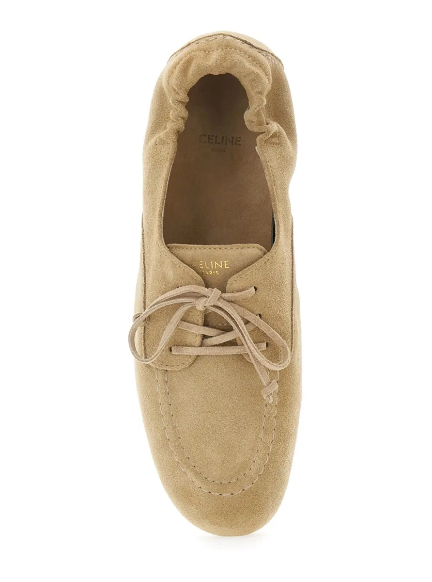 Pantofi eleganti Céline bej din piele intoarsa - Img 4