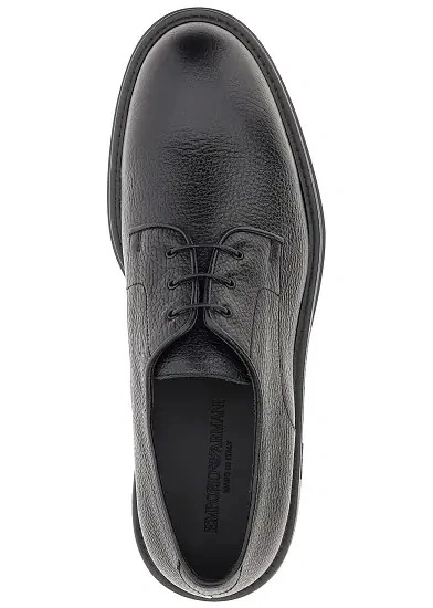 Pantofi Grained leather Derby shoes - Img 4