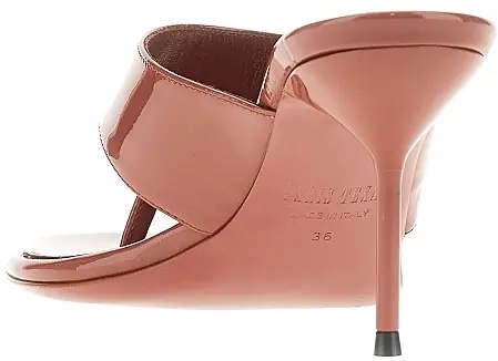Pantofi 'Lidia' patent-leather thong mules - Img 3