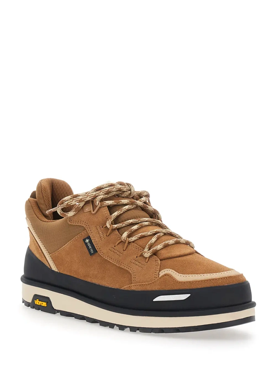 Pantofi LOWMEL GUARD GTX is a waterproof lace-up shoe with a non-slip sole and brown tech fabric upper for men - Img 2