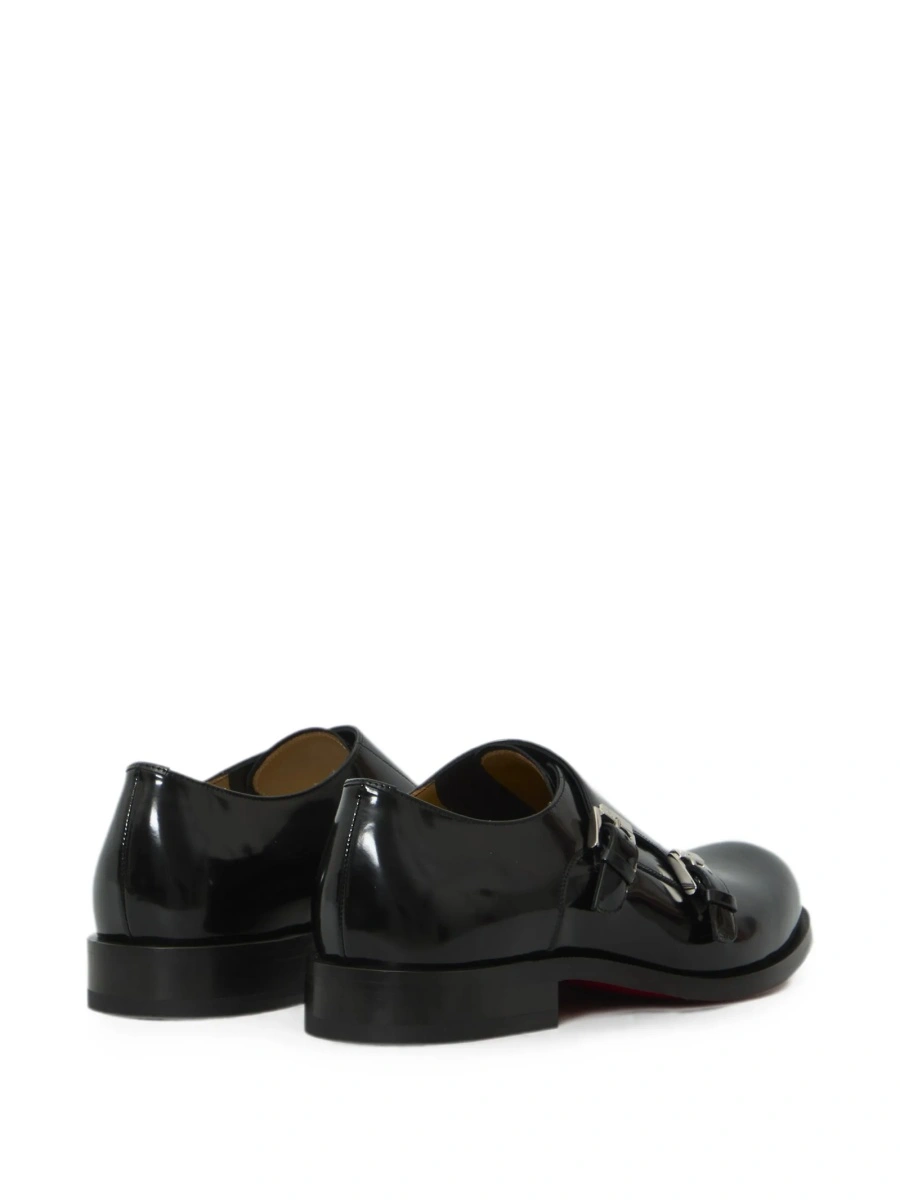 Pantofi Monkstrap Christian Louboutin negri din piele - Img 3
