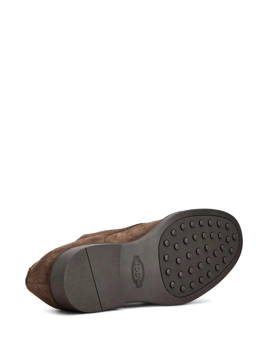 Pantofi Monkstrap TOD'S maro din piele intoarsa - Img 3