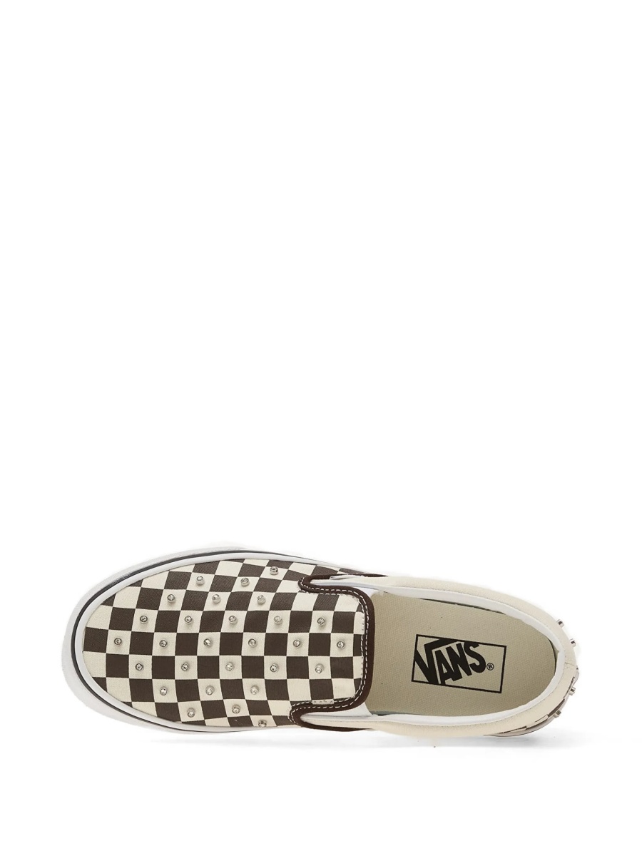 Pantofi slip-on Vans Slip On maro din material textil - Img 4